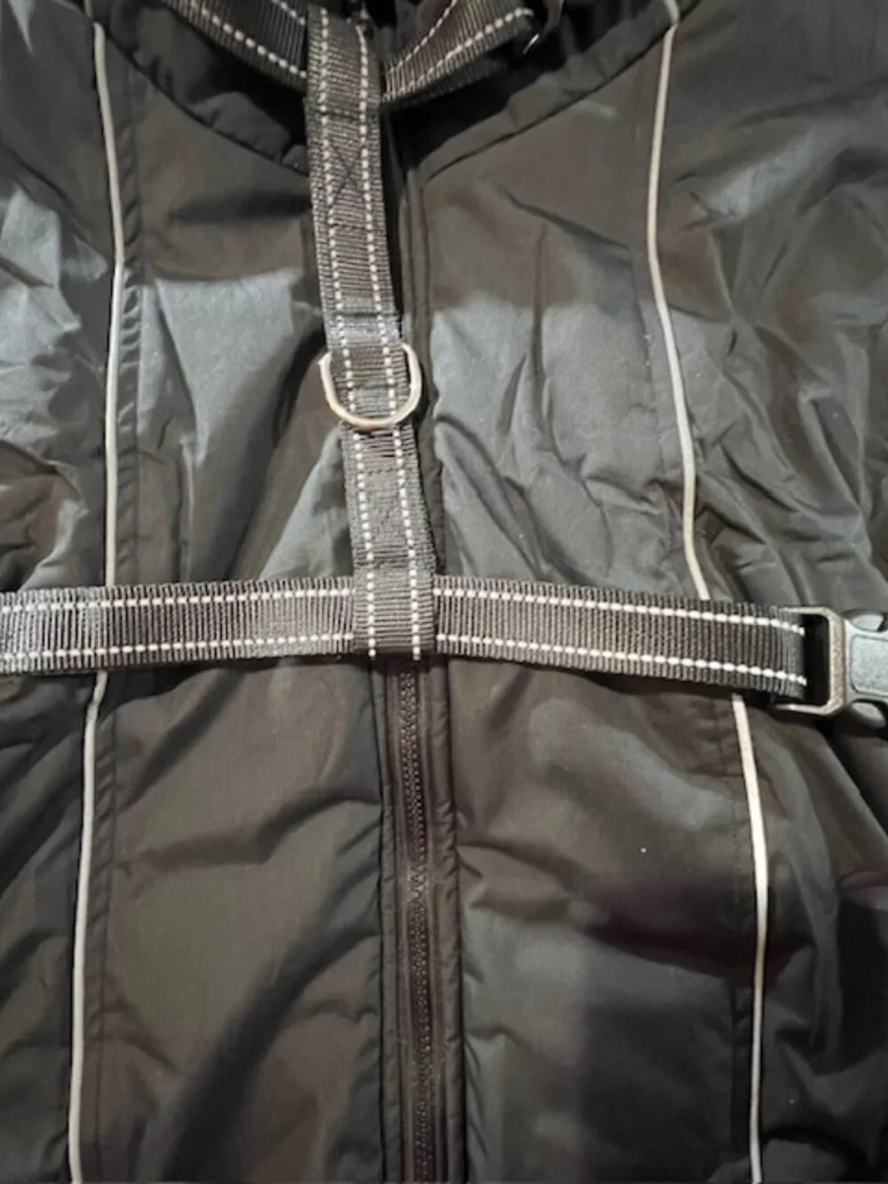 NWOT Waterproof‎ dog winter coat with an integrated harness 2-in-1 design